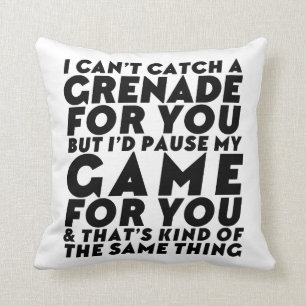 Funny Video Games Gaming Geek Nerd Gamer Love Throw Pillow