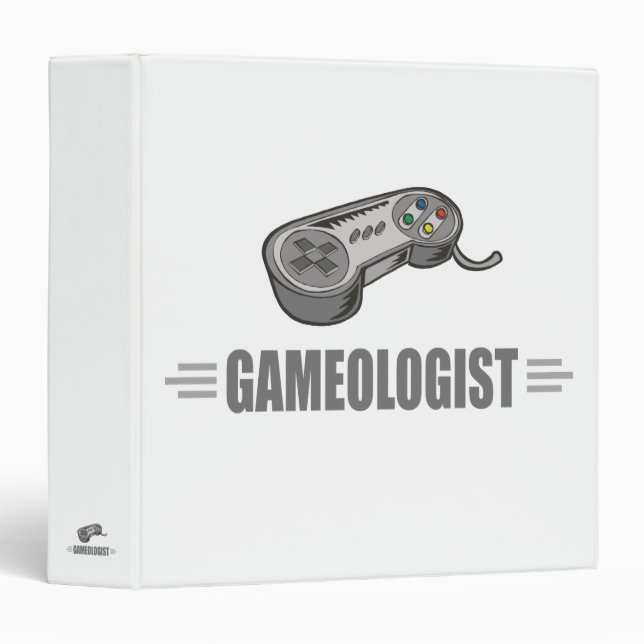 Funny Video Gaming 3 Ring Binder (Front/Spine)