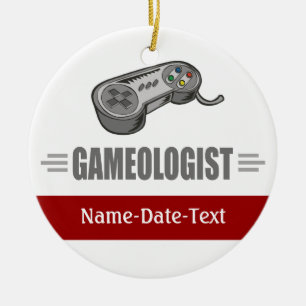Funny Video Gaming Ceramic Ornament