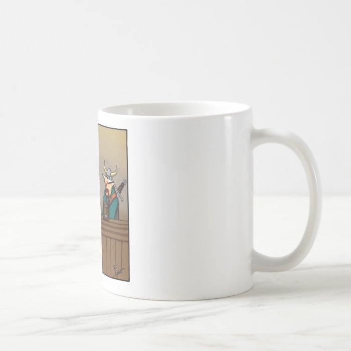 Funny Viking Drinking Cartoon Coffee Mug