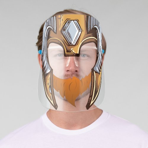 Funny Viking Helmet Beard Warrior Viking Face Shield