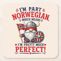Funny Viking/Norwegian Gnome, "I'm Part Norwegian"