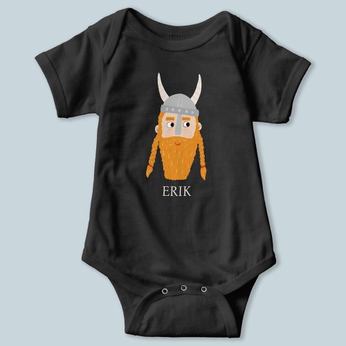 Funny Viking Personalized Baby Bodysuit