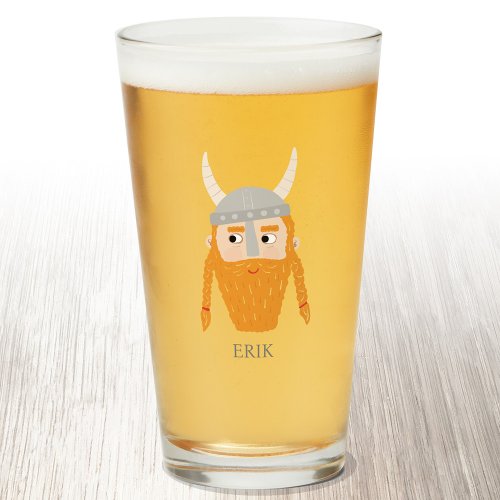 Funny Viking Personalized Beer Glass