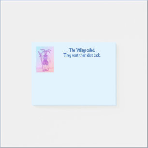 Funny Village Idiot Quote Post-it Notes