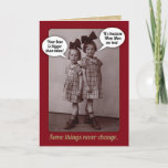 Funny Vintage 1920s Older Sister Birthday Card<br><div class="desc">This is my Mom and her younger sister,  circa 1926,  Germany. Nothing like a little healthy sibling rivalry!</div>
