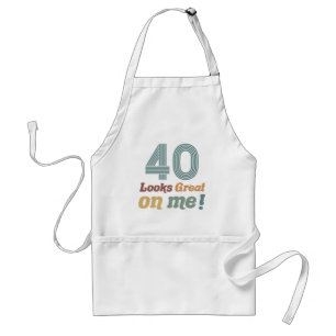 Funny Vintage 40th Birthday Adult Apron