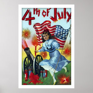 Funny Vintage 4th Of July Poster