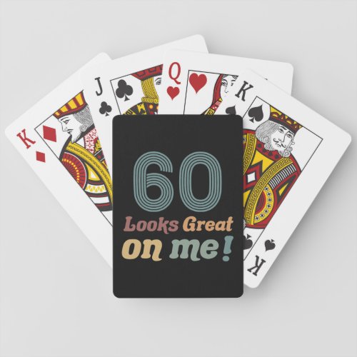 Funny Vintage 60th Birthday Poker Cards