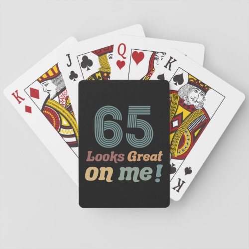 Funny Vintage 65th Birthday Poker Cards