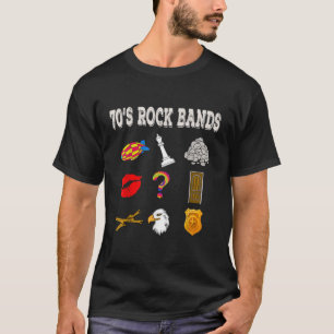 Funny Vintage 70's Rock Band T-Shirt