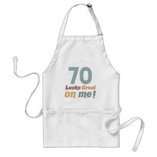 Funny Vintage 70th Birthday Adult Apron