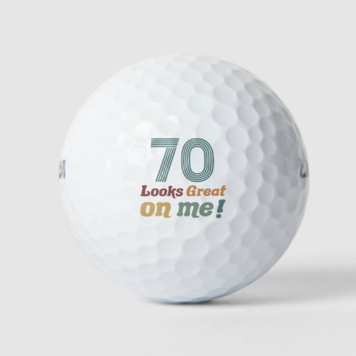 Funny Vintage 70th Birthday Golf Balls