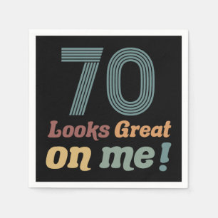 Funny Vintage 70th Birthday Napkins