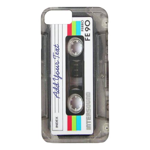 Funny Vintage 80s Retro Music Cassette Tape iPhone 87 Case