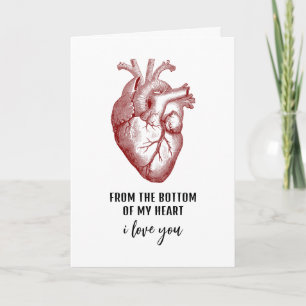 Funny Vintage Anatomical Valentine's Day  Holiday Card