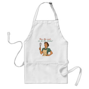 Funny Vintage Apron for Women –Retro Kitchen Humor