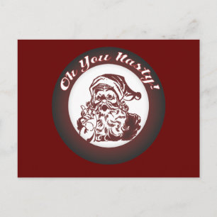 Funny Vintage Bad Santa Retro Christmas Holiday Postcard