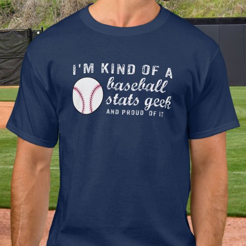 Funny Vintage Baseball Stats Geek Baseball Fan T_Shirt