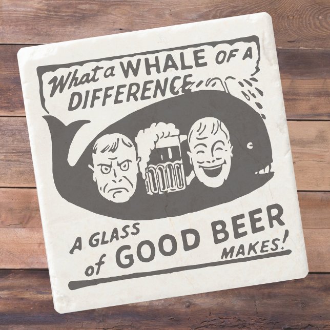 Funny Vintage Beer Stone Coaster (Creator Uploaded)