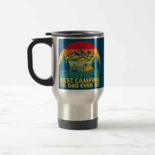 Funny Vintage Best Camping Dad Ever Father's Day Travel Mug