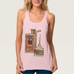 Funny Vintage Bicycle Sperm Oil Tank Top