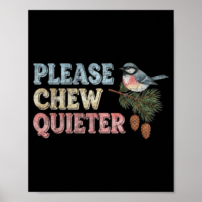 Funny Vintage Bird Nature Bird Watchers  Poster (Front)