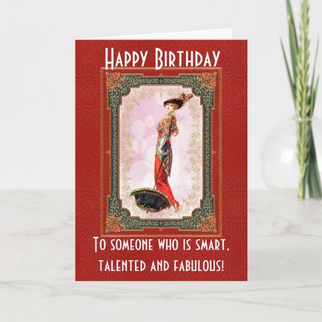 Funny Vintage Birthday Card (Front)