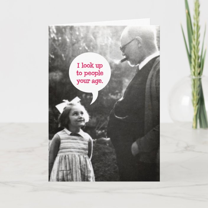 Funny Vintage Birthday Card For Older Man Zazzle Com