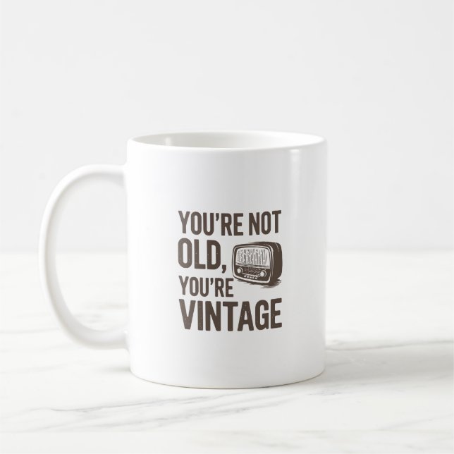 Funny Vintage Birthday Mug (Left)