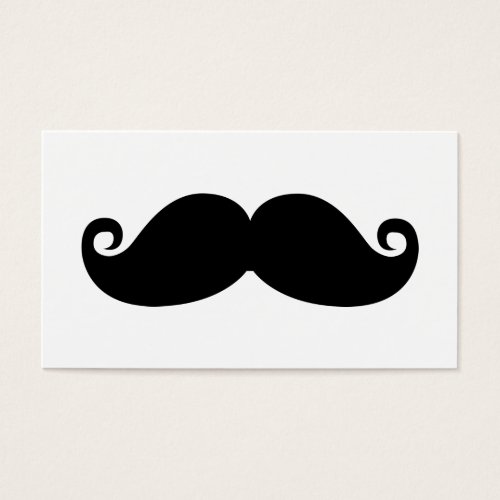 Funny Vintage Black Mustache Business Card