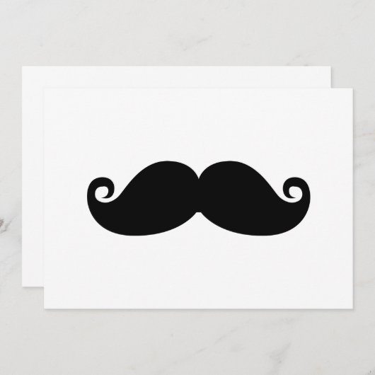 Funny Vintage Black Mustache (Front/Back)