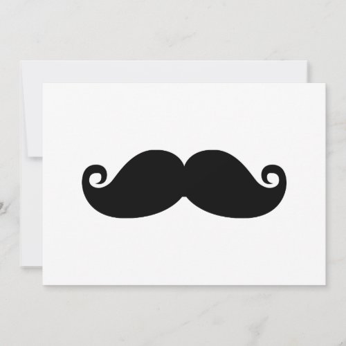 Funny Vintage Black Mustache Personalized Announcement