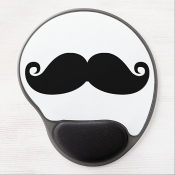 Funny Vintage Black Mustache Gel Mouse Pad by mustache_designs at Zazzle