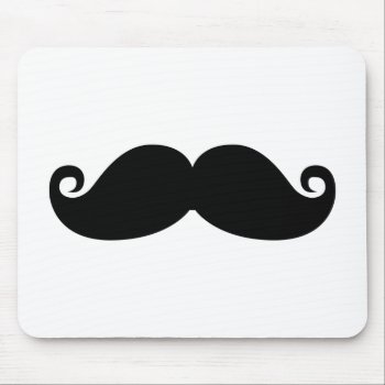 Funny Vintage Black Mustache Mouse Pad by mustache_designs at Zazzle