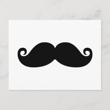 Funny Vintage Black Mustache Postcard by mustache_designs at Zazzle
