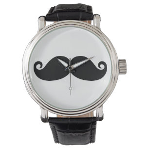 Funny Vintage Black Mustache Watch