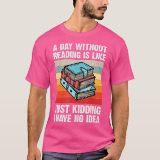 Funny Vintage Book Reading Teacher Read Books Nerd T-Shirt
