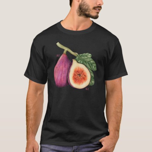Funny Vintage Botanical Figs T_Shirt