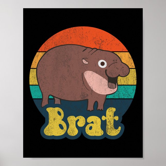 Funny Vintage Brat Ba  Poster (Front)