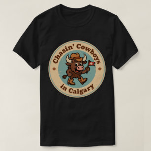 Funny Vintage Calgary Buffalo Cowboy Hat Retro T-Shirt