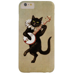 Funny Vintage Cat Dancing and Playing Banjo Barely There iPhone 6 Plus Case
