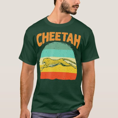 Funny Vintage Cheetah Art Boys Girls Leopard Safar T_Shirt