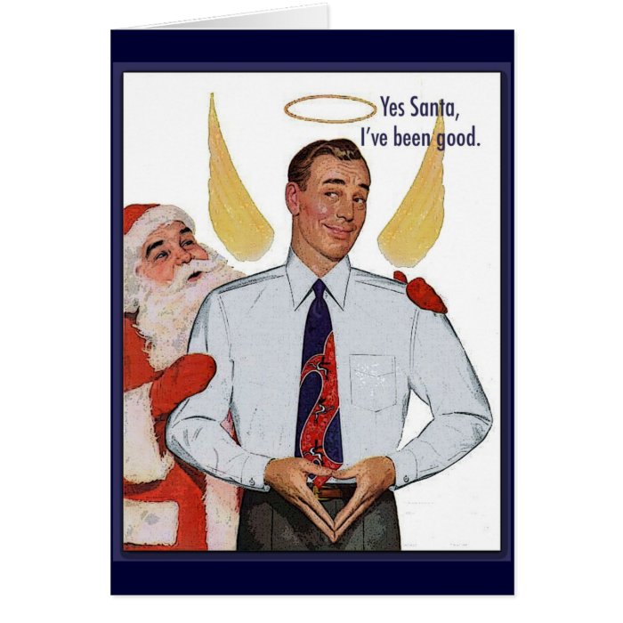 Funny Vintage Christmas Angel Card | Zazzle