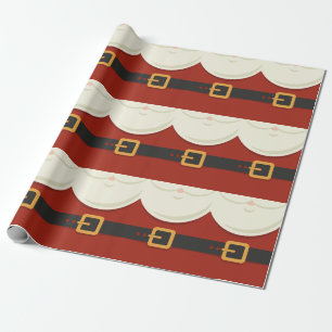 Funny Vintage Christmas Santa Claus Suit Wrapping Paper