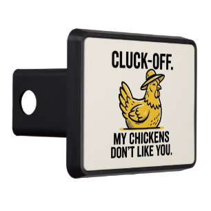 Funny Vintage Cluk Off Chicken Lover Minimalist Hitch Cover