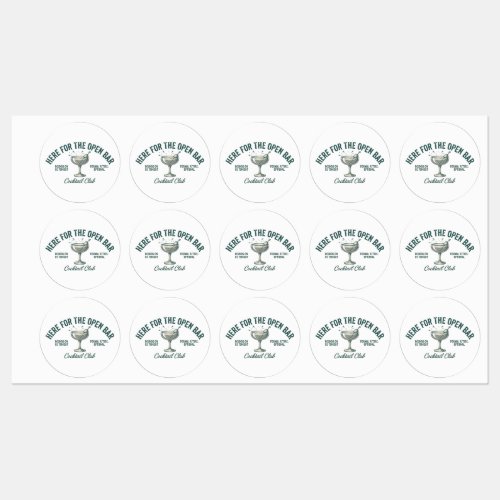 Funny Vintage Cocktail Party Design Labels