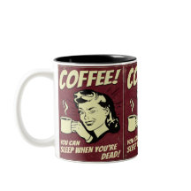Funny vintage coffee design mug