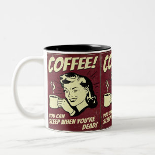Funny vintage coffee design mug
