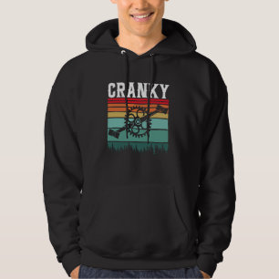 Funny Vintage Cranky Bike Bicycle Rider Cycling Lo Hoodie
